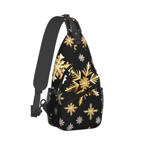 Bolso cruzado tipo mochila con diseño de copos de nieve miniatura 2