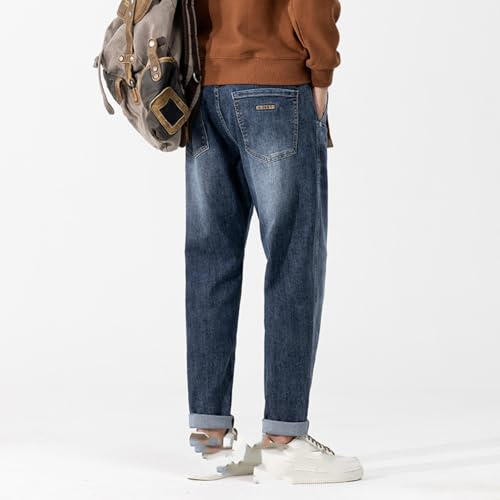 Jeans Pants Trousers Denim Spring and Autumn Loose Micro Harun Men's Elastic Small Classic4