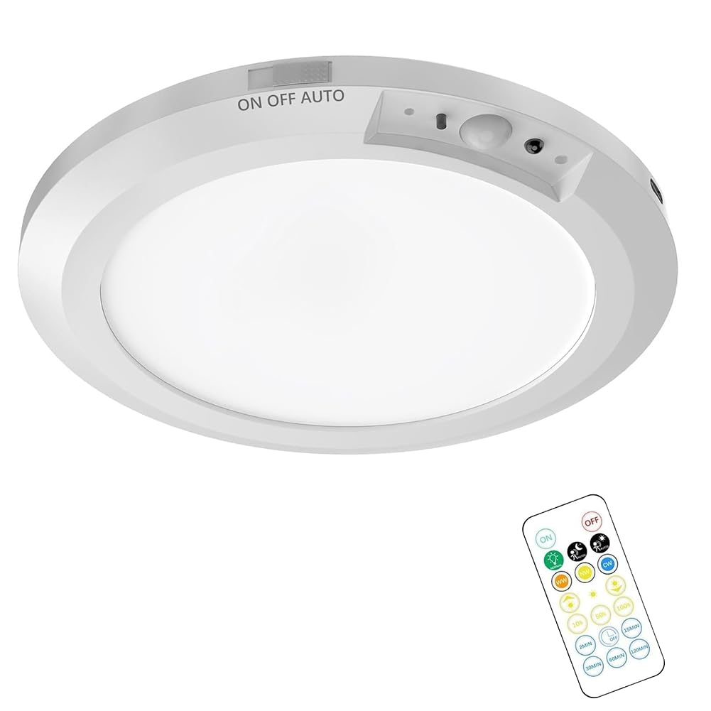 Plafonnier rechargeable dimmable à contrôle magnétique avec capteur de mouvement intégré