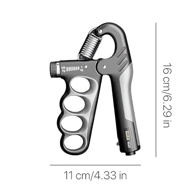 Grip strength trainer, adjustable hand grip strengthener, Durable Adjustable Resistance 5-100KG With Digital Counter, ergonomic design, high-strength spring, perfect hand