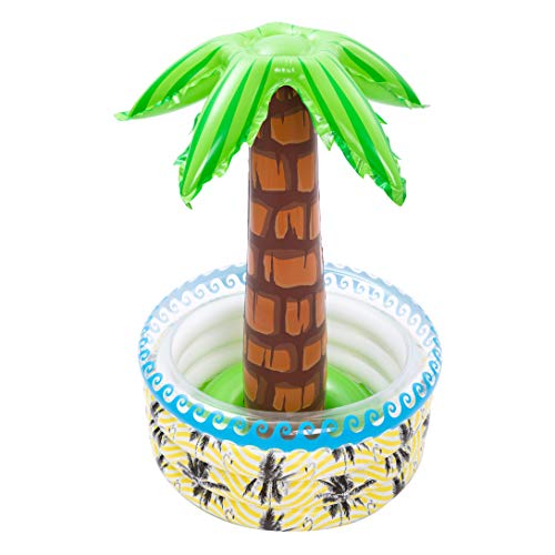 39” Inflatable Palm Tree Cooler, Beach Theme Party Décor, Party Supplies for Pool Party, Luau Party and Hawaiian Party