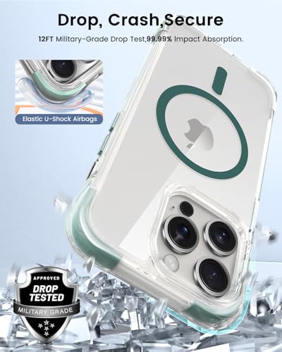 Coque iPhone 14 Pro anti-chocs magnétique dos transparent coque de protection rigide
