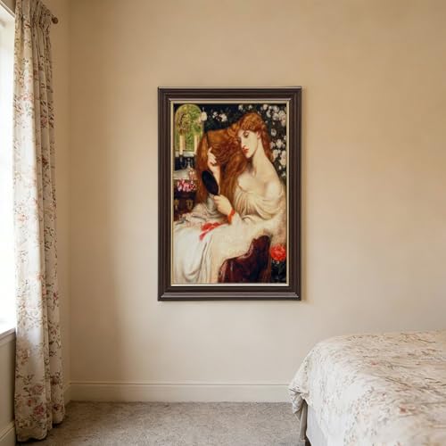 Impression sur toile Lady Lilith de Rossetti Décoration Murale Salon 61x91 cm
