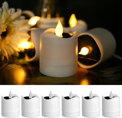Bougies solaires exterieures NAVESO, oubliez le danger des flammes avec ce lot etanche x6