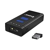 Portable Bluetooth & 2.4G Wireless Barcode Scanner, 1D Mini Handheld Barcode Reader Supports for Windows, Android, iOS and Works with iPad, iPhone, Android Phones, Tablets or Computers