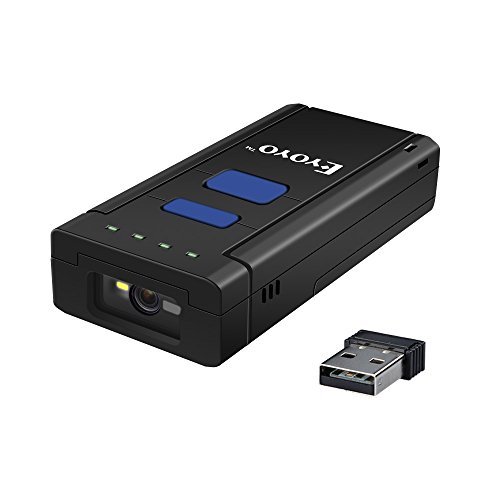 Eyoyo Portable Wired & Wireless Bluetooth Barcode Scanner, 2877 1D Mini Handheld Barcode Reader Supports for Windows, Android, iOS and Works with iPad, iPhone, Android Phones, Tablets or Computers