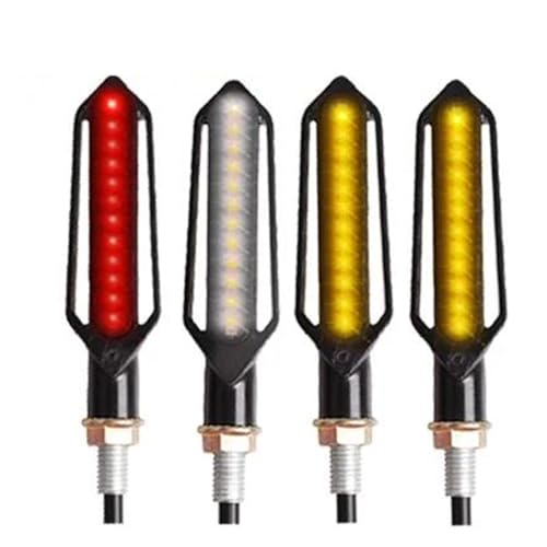 Clignotants moto LED effet eau qui coule et feu stop arrière universel
