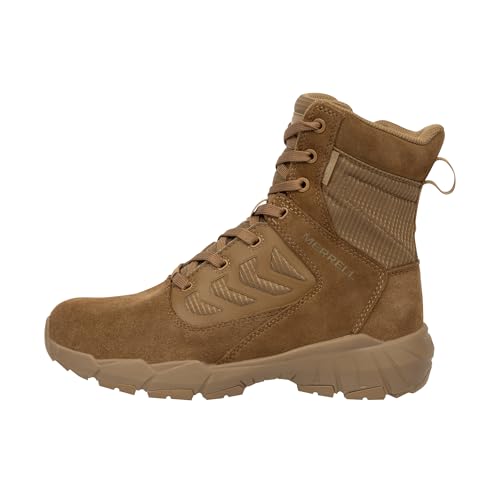 Merrell Men's Fullbench Tactical Waterproof Zip 8" Military and Tactical Boot, Coyote, 7 - image 2