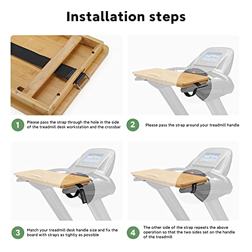 Base para portátil de bambú ajustable para caminadora miniatura 7
