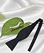 iHomor 100% Silk Mens Bowtie Self Tie Bow Tie Bowtie Tuxedo Wedding Solid Color Formal Bow Ties for Man Many Colors (Black)
