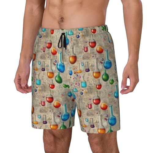 Chemistry Print Print Men Stylish Functionality Swim Trunks Breathable Beach Shorts Surfing Gym Fishing2