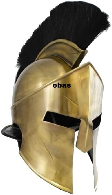 Antique Spartan Helmet, Medieval Greek Helmet, Brass Spartan Armor Historical Replica