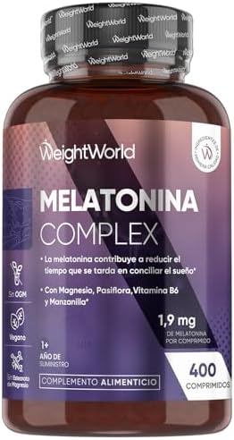 Melatonina 1,9 mg Complex con Magnesio, Vitamina B6, Pasiflora y ...