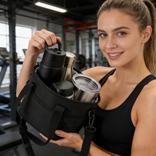 Bolsa para botellas de agua y soporte espacioso con correa ajustable para la escuela 3