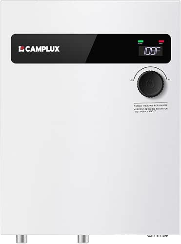 CAMPLUX Tankless Electric Water Heater 18kW, On Demand Hot Water