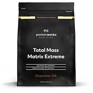 Protein Works Total Mass Matrix Extreme Protein Powder | Mass Gainer | High Calorie Weight Gainer | With Glutamine, Creatine & Vitamins | Chocolate Silk | 1.325 Kg