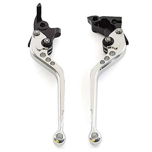 Image of Aluminum CNC Clutch Brake Levers Fit For RE650 Interceptor Continental INT-650 GT650 GT 650 Before 2022 Long Adjustable Silver