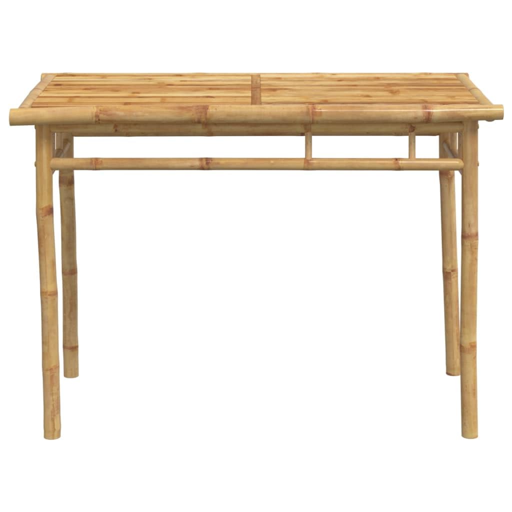 Bambusowy stół do jadalni na taras, prostokątny, 110 x 55 x 75 cm, stół ogrodowy z bambusa do posiłków na świeżym powietrzu, wytrzymały i wodoodporny blat stołu na napoje i przekąski