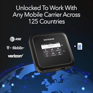 NETGEAR Nighthawk M6 Pro Mobile Hotspot 5G mmWave, 8Gbps, Unlocked, AT&T, T-Mobile, Verizon International Roaming 125 Countries, WiFi 6E, Portable Device for Travel, Modem Wireless Router (MR6550)