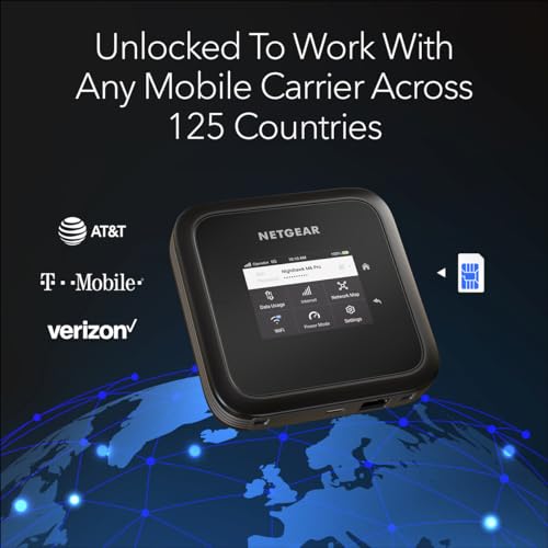 Image of NETGEAR Nighthawk M6 Pro Mobile Hotspot 5G mmWave, 8Gbps, Unlocked, AT&T, T-Mobile, Verizon International Roaming 125 Countries, WiFi 6E, Portable Device for Travel, Modem Wireless Router (MR6550)