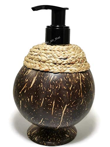 1 pc Essentials oil holder, Plastic Pump Bottle Refillable 15 Oz Coconut shell Bottle Great for Dispensing Lotions, Shampoos and Massage Oils Gel