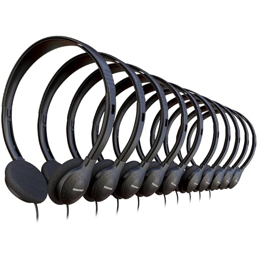 1000 Pack Bulk Wired Headphones, On Ear with 3.5mm Jack, 4ft...