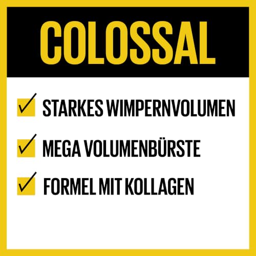 Maybelline New York Mascara Für Volumen, Volum'Express The Colossal Smoky Eyes, Dangerous Smoky Black, 9,5 Ml – Ansicht 6