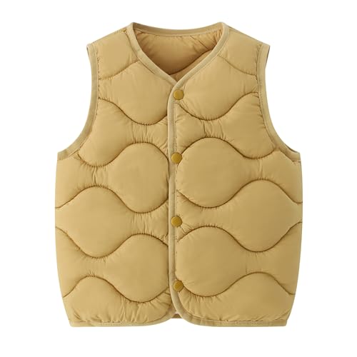 Image of AMIYAN Baby Toddler Puffer Vest Boys Lightweight Sleeveless Jacket Girls Casual Fall Winter Waistcoat Outerwear for Kids 1-6Y