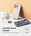 Ringke Finger Ring Phone Strap [2 Pack] Soft Slim Lightweight Lanyard Durable Loop Anti-Slip Silicone Wrist Strap Compatible with Phone Cases, Keys, Cameras, and More - Black & Light Gray