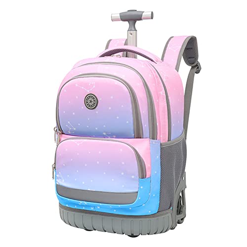 SYDARSYN Trolley Ryggsäckar för Student Rullande Vagnväskor Skola Resor Laptopväska Skolväska med Vagn Hjul Ryggsäck Bagage...