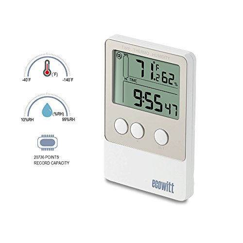 ECOWITT DS102 USB Temperature Humidity Data Logger Recorder 20736 Points with PC Software