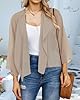 Women's 3/4 Sleeve Shrugs Cardigan Kimono Lightwei... #4