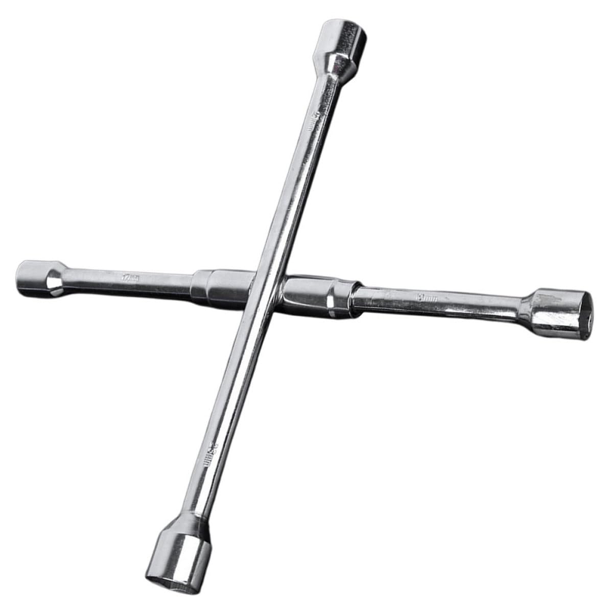 ULTECHNOVO Llave Cruz Plegable para Tuercas de Rueda de Coche de Acero, Herramienta 4 Vías para Reparación y Mantenimiento de Neumáticos