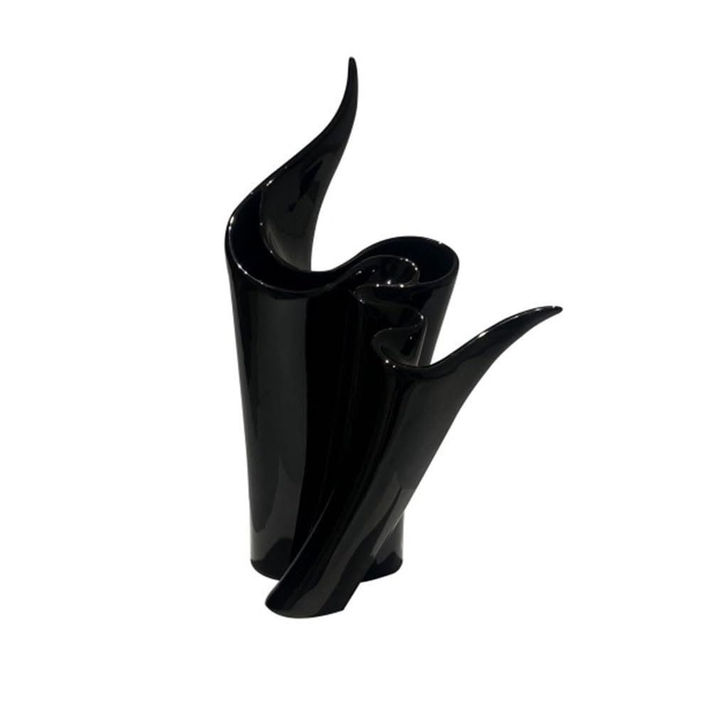 B3f7m4r9j2 One Color Vase Vibrant Black Ceramic Vase Hydroponic Flower Arranger Home Decor Ornament Dried Artificial Flowers