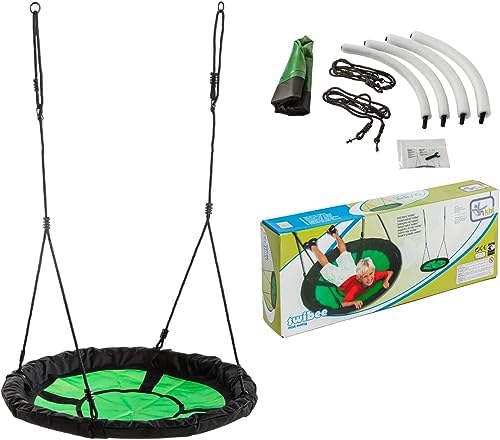 Sheyaoge Nestschaukel 100cm - Höhenverstellbare Rundschaukel Für Garten & Indoor