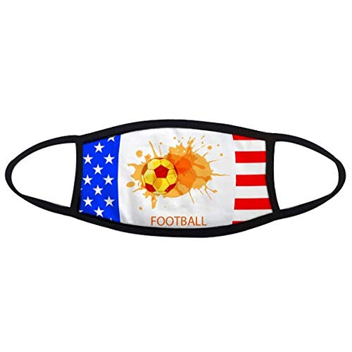 Masque de football orange DIYthinker en tissu filtrant étoiles