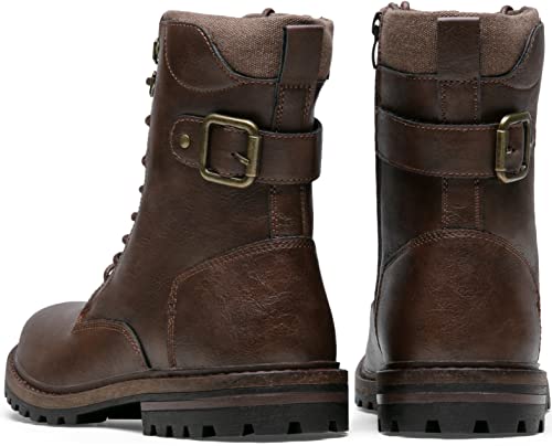 Image of Jousen Boots for Men Casual Dress Retro Lace Up Motorcycle Boots