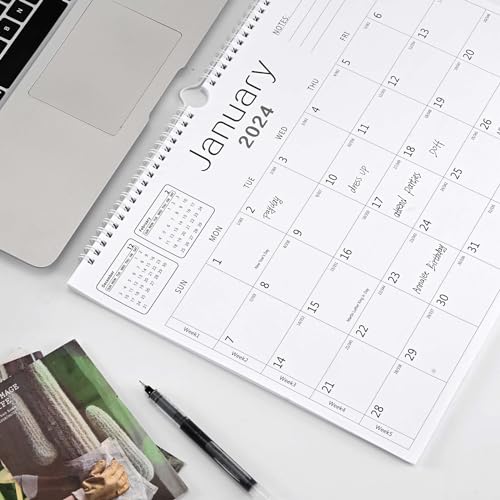 Yinghezu Wall Calendar -Calendar 2024-2025 from Jan. 2024 to Jun. 2025,18 Months Calendar,14.7"×11"Thick Paper with festival Dates and Ruled Blocks for Home or Office New Year and Christmas Gifts - Image 6