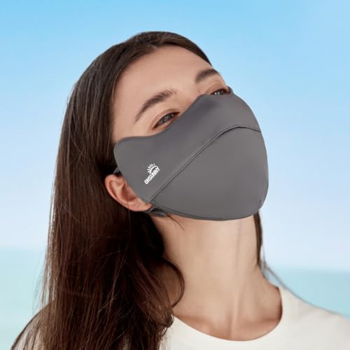 OHRAIN Anti-UV Face Cover UPF50+ with Canthus Protective & Breathable Open Washable Reusable Facemask (072 Dark)3