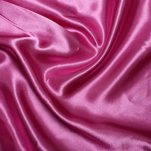 Tissu satiné magenta de 10m pour robe de mariée et décoration événementielle de grand format