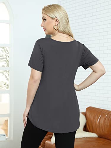 Image of BELAROI Women Plus Size Tops V-Neck Tunics Shirts