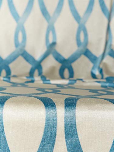 Image of Cortina Single Pcs Curtains for Door, Print Polyester Door Curtains for Bedroom, Kitchen, Kids or Living Room - Blue (115 cm x 210 cm)