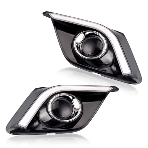 BIHEE Daytime Running Light Assembly for Mazda 3 Axela 2014 2015 2016, 3 Color DRL Driving Fog Lamp Waterproof Bright Assembly Kit,1 Pair