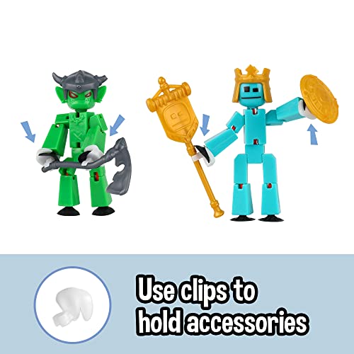 Zing Stikbot Theme Pack Medieval Pack - Collectible Action Figures And Accessories, Stop Motion Animation, Ages 4 And Up (Pack A) #TOP2