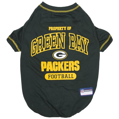 Image of NFL Green Bay Packers Dog T-Shirt for Pets, Size X-Small. Officially Licensed Pet Shirt with Team Logo, Soft Stretchable Comfort Fit Apparel for Dogs & Cats