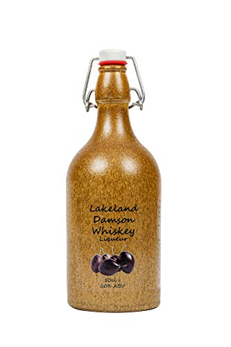 Lakeland Liqueurs Damson Whisky Liqueur - 20% ABV Warming & Fruity Flavour, Made With Natural Ingredients, Handcrafted in Small Batches, Reusable Bottle With Swing-Top Cork, Gluten-Free, Vegan 500 ml