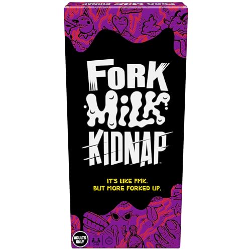 Hasbro Gaming Fork Milk Kidnap Party Game for Adults Only, Hilarious NSFW Adult Card Games for 3 to 10 Players, Ages 18+ - English Version