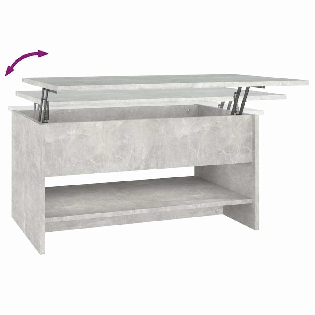 vidaXL Mesa de Centro Mesita Auxiliar Consola Lateral Salón Sofá Sala de Estar Café Muebles Mobiliario Madera Contrachapada Gris Hormigón 80x50x40 cm
