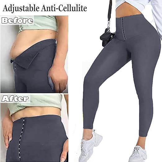 Image of Gym Leggings for Women High Waist, Corset Style Tummy Tucker Shapewear with Hook & Eye Closure for Better Compression, Casual and Gym Wear Multi-Purpose High Waist Trouser