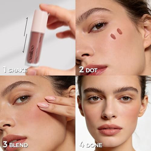 Exmiloo Matte Liquid Blush for Cheeks – Velvet Dusty Rose - Long-lasting — view 5